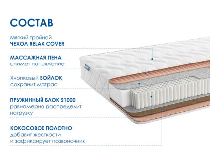 Матрас Димакс Relmas Cocos 1 S1000 25